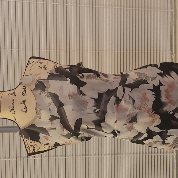 bar iii XL Black/Pink/White Gray Zippered back dress - Picture 3 of 9